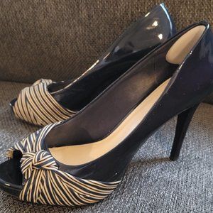 Size 11 Blue Peep Toe Heels